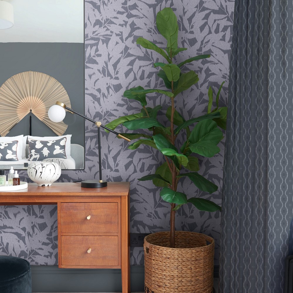 Shadow Play Wallpaper 124146 by Graham & Brown in Denim Blue